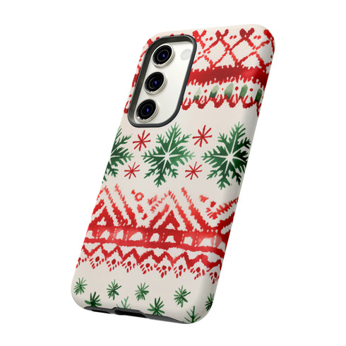 Watercolor Study of Christmas Patterns - Impact Resistant Phone Case